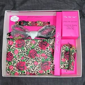 Betsy Johnson Matching Pet Gift Set, Leopard Print and Floral